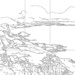 Line drawing with grid