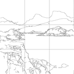 Line drawing with grid