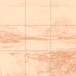 Sepia sketch with grid