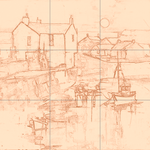 Sepia sketch with grid