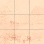 Sepia sketch with grid