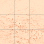 Sepia sketch with grid