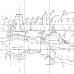 Line drawing with grid