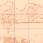 Sepia sketch with grid