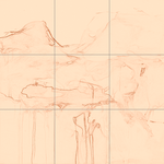 Sepia sketch with grid