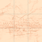 Sepia sketch with grid