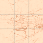 Sepia sketch with grid