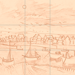 Sepia sketch with grid