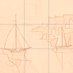 Sepia sketch with grid