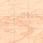 Sepia sketch with grid