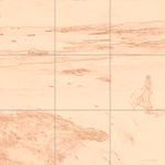 Sepia sketch with grid