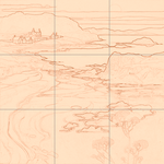 Sepia sketch with grid