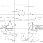 Line drawing with grid