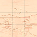 Sepia sketch with grid