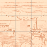 Sepia sketch with grid