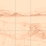 Sepia sketch with grid