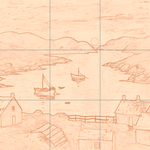 Sepia sketch with grid