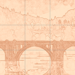 Sepia sketch with grid