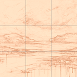 Sepia sketch with grid