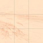 Sepia sketch with grid