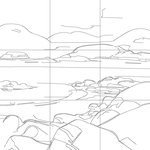 Line drawing with grid