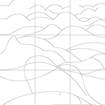 Line drawing with grid