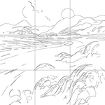 Line drawing with grid