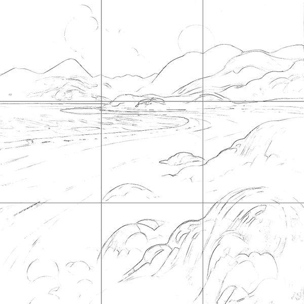 Sketch with grid