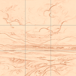 Sepia sketch with grid