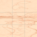 Sepia sketch with grid