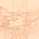 Sepia sketch with grid