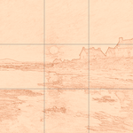 Sepia sketch with grid