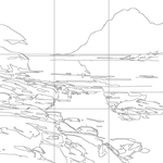 Line drawing with grid