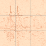 Sepia sketch with grid