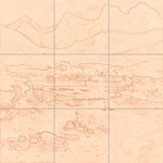 Sepia sketch with grid