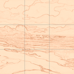 Sepia sketch with grid