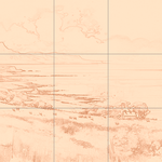 Sepia sketch with grid