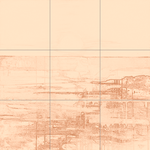 Sepia sketch with grid