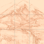 Sepia sketch with grid