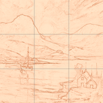 Sepia sketch with grid