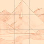 Sepia sketch with grid