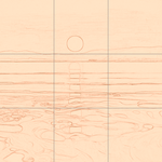 Sepia sketch with grid