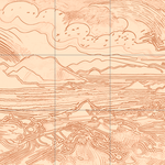 Sepia sketch with grid