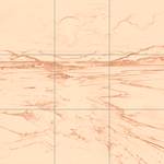 Sepia sketch with grid