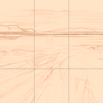 Sepia sketch with grid