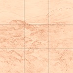 Sepia sketch with grid