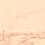 Sepia sketch with grid