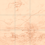 Sepia sketch with grid