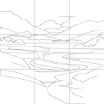 Line drawing with grid