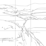 Line drawing with grid